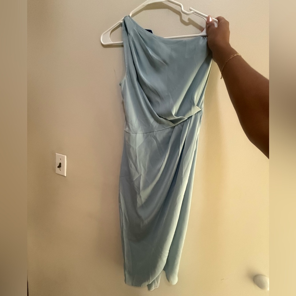 Chic Blue One-Shoulder Dress